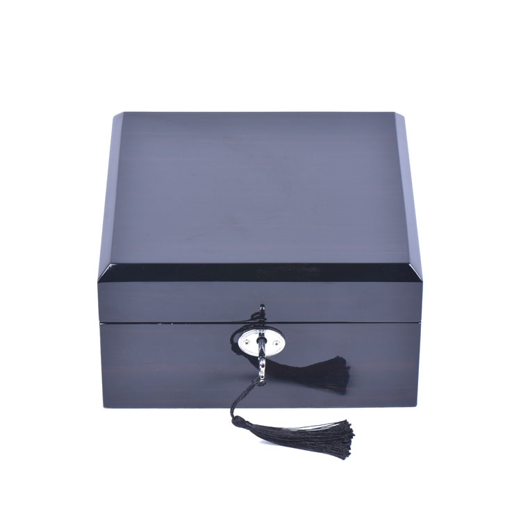 صندوق خشبي مصنع مخصص شخصية مخصصة خشبية سوداء طلى ساعة التعبئة مربع Woodbox