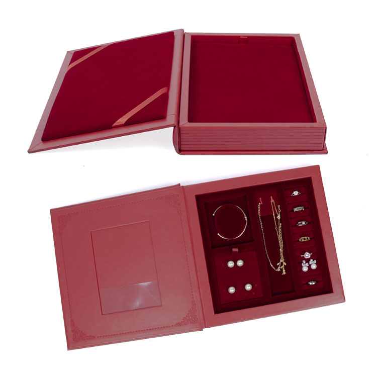 Gemstone Lradient Color Closid Handle Travel Wedding Jewelry Trainative Trabing Box