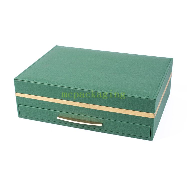 Woodbox Factory Luxury Custom Logo Joledry Wood Jewelry Box مع غطاء واضح