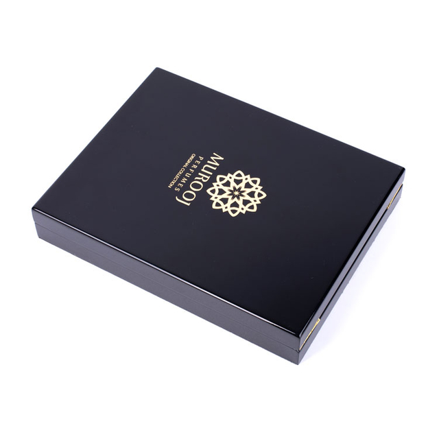 مربع بيانو أبيض فاخر مخصص MDF صندوق خشبي لتخزين العطور