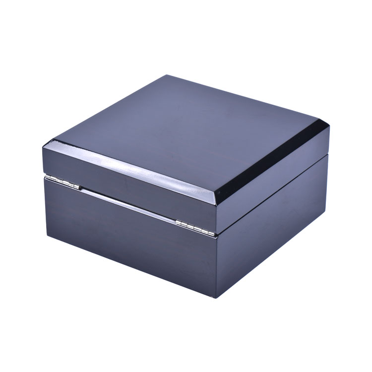 صندوق خشبي مصنع مخصص شخصية مخصصة خشبية سوداء طلى ساعة التعبئة مربع Woodbox