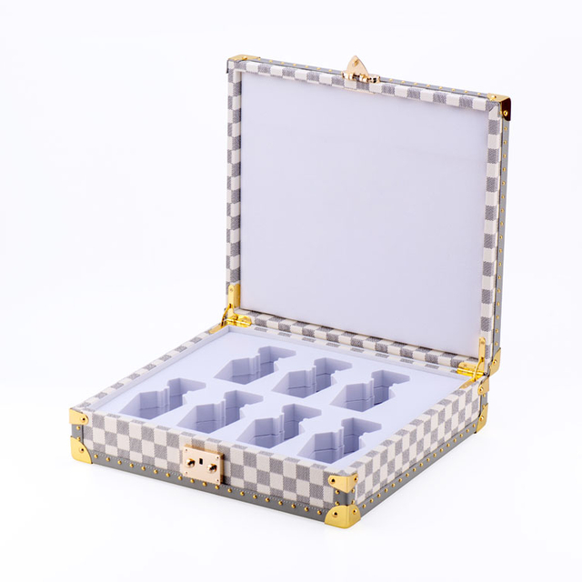 آلة ريد الناشر خشبية التسمية الاكريليك الجلود الوردي معركة الشحن البيانو ورنيش صندوق عطر خشبي