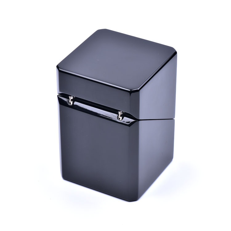 Cube Black Piano Paint Cover Cover 45 درجة زاوية مربع تعبئة العطور الخشبية مخصصة مصنوعة