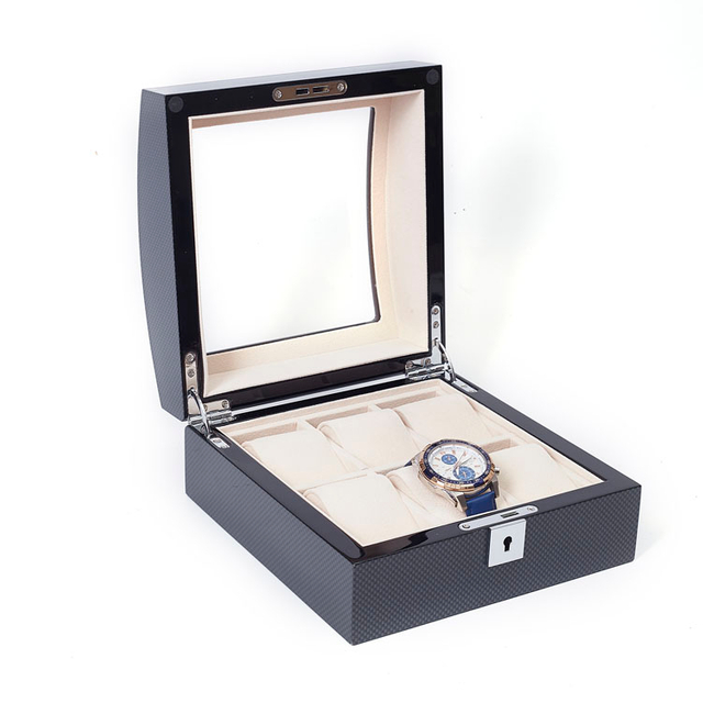 Watch Wooden Watch الصديق للبيئة مع ألياف الكربون