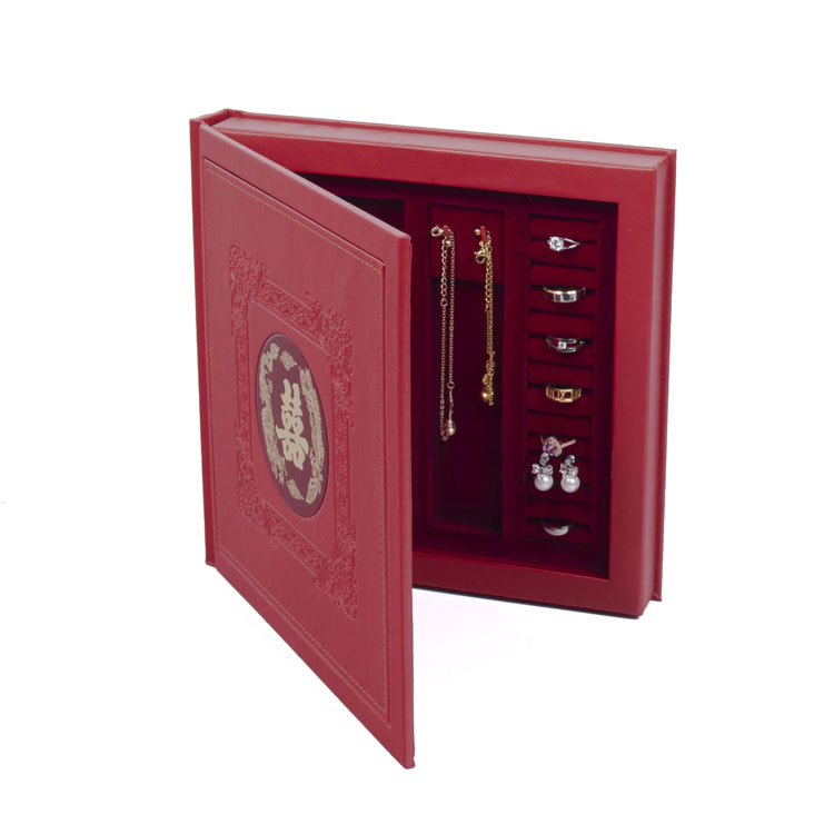 Gemstone Lradient Color Closid Handle Travel Wedding Jewelry Trainative Trabing Box