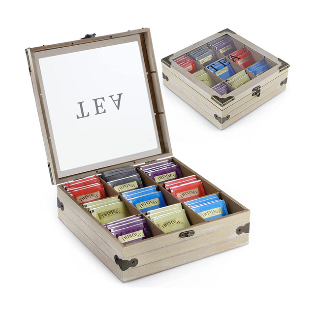 KSA Jeddah Season Wooden Antique Lipton Tea Box Tea Storage Tea Ali Baba Set Box Wood