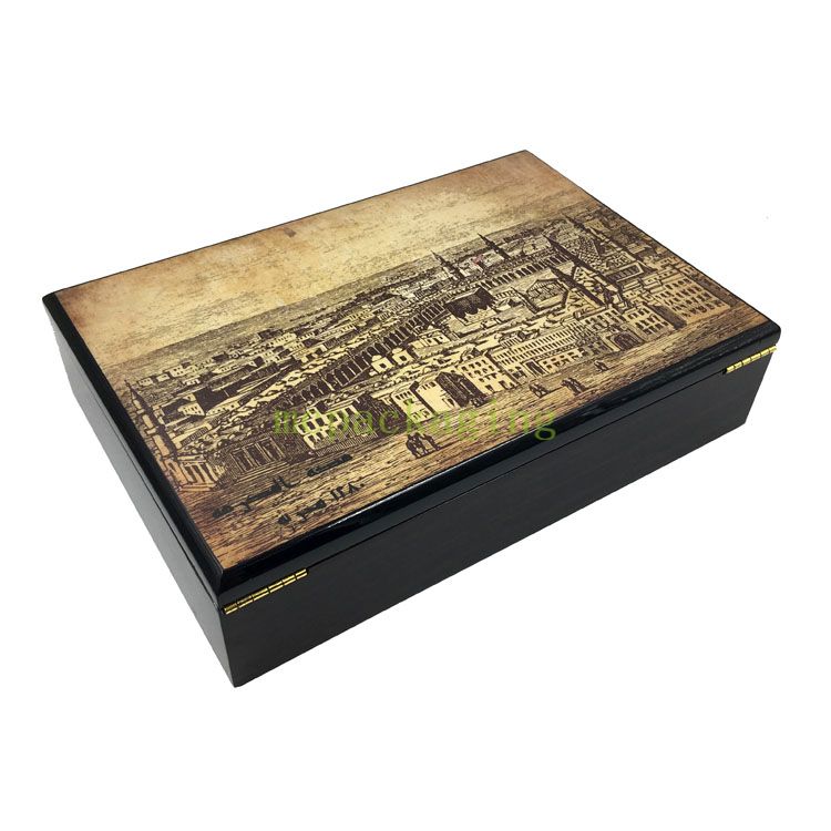 KSA Jeddah Season Wooden Box Factory مخصص السعودي العربي العالي اللامع مربع تاريخ الحلو للهدية