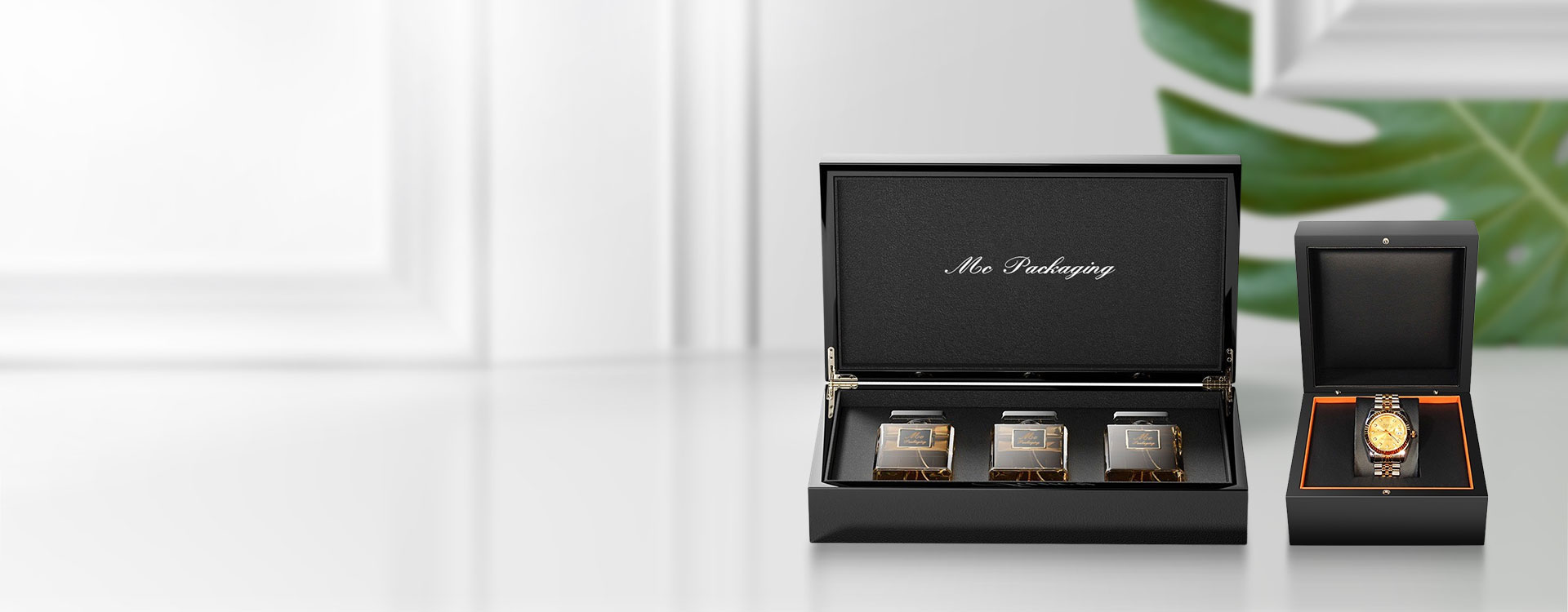 Custom luxury watch packaging wooden box by MC Packaging