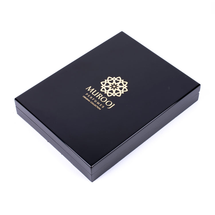 مربع بيانو أبيض فاخر مخصص MDF صندوق خشبي لتخزين العطور
