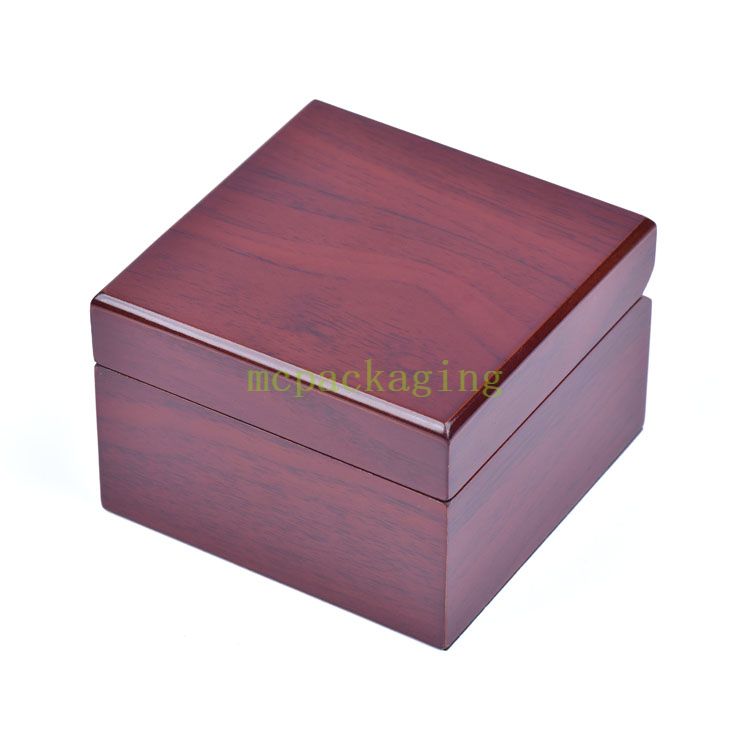 مصنع صندوق خشبي مخصص شعار مخصص فاخر شخصية صندوق تعبئة الساعات الخشبية Woodbox