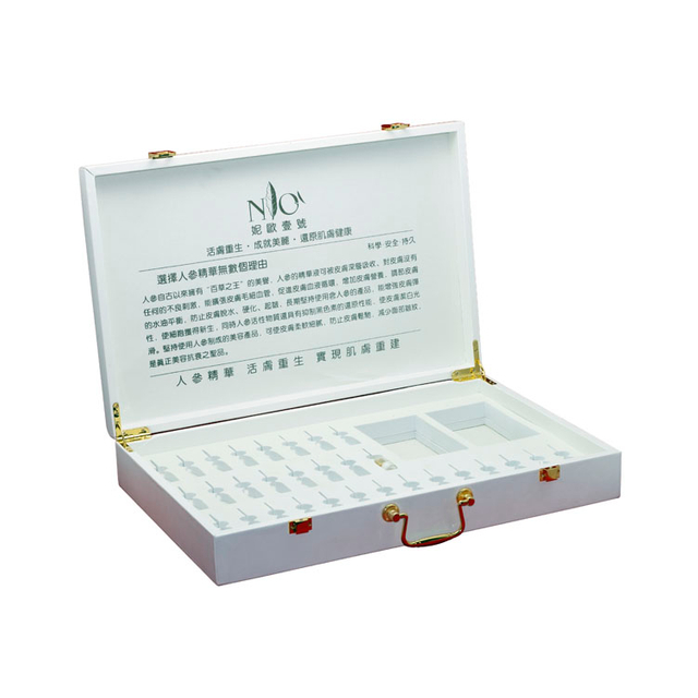 مجودوه وايت ووتش حلاقة طوق دبوس اللؤلؤ GVP بيضاء بو الجلود الشعار المذهب مستحضرات التجميل العطرية مربع تعبئة الهدايا