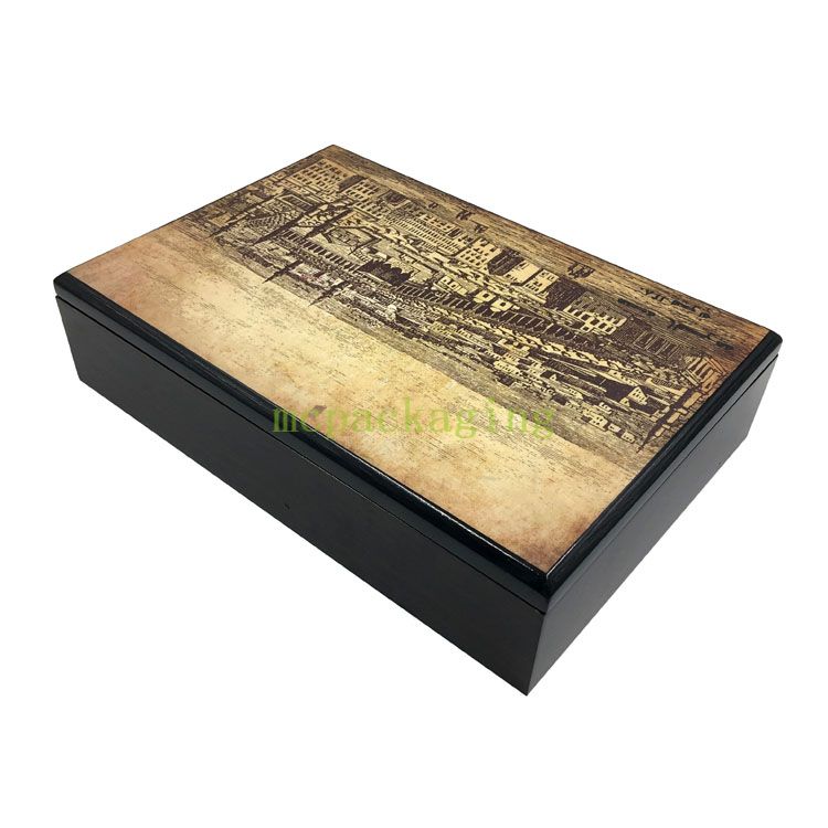 KSA Jeddah Season Wooden Box Factory مخصص السعودي العربي العالي اللامع مربع تاريخ الحلو للهدية